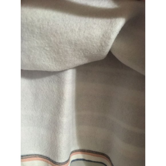 Sol Angeles Anthropologie Large Strip Multicolor Fleece Short Sleeve Sweatshirt - Picture 3 of 5